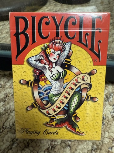 Bicycle club tattoo mermaid - tattoo,